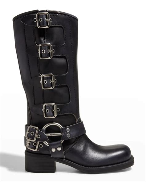 miu miu winter boots|miu leather boots.